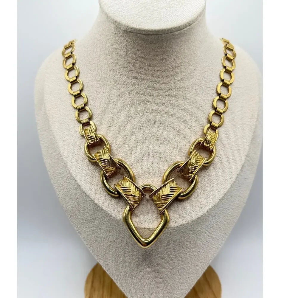 Gold & Faux Pearl Necklace Set – 2 Pc Statement Chains